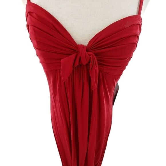 NWT BCBGMaxAzria stunning red gown med - Picture 2 of 13